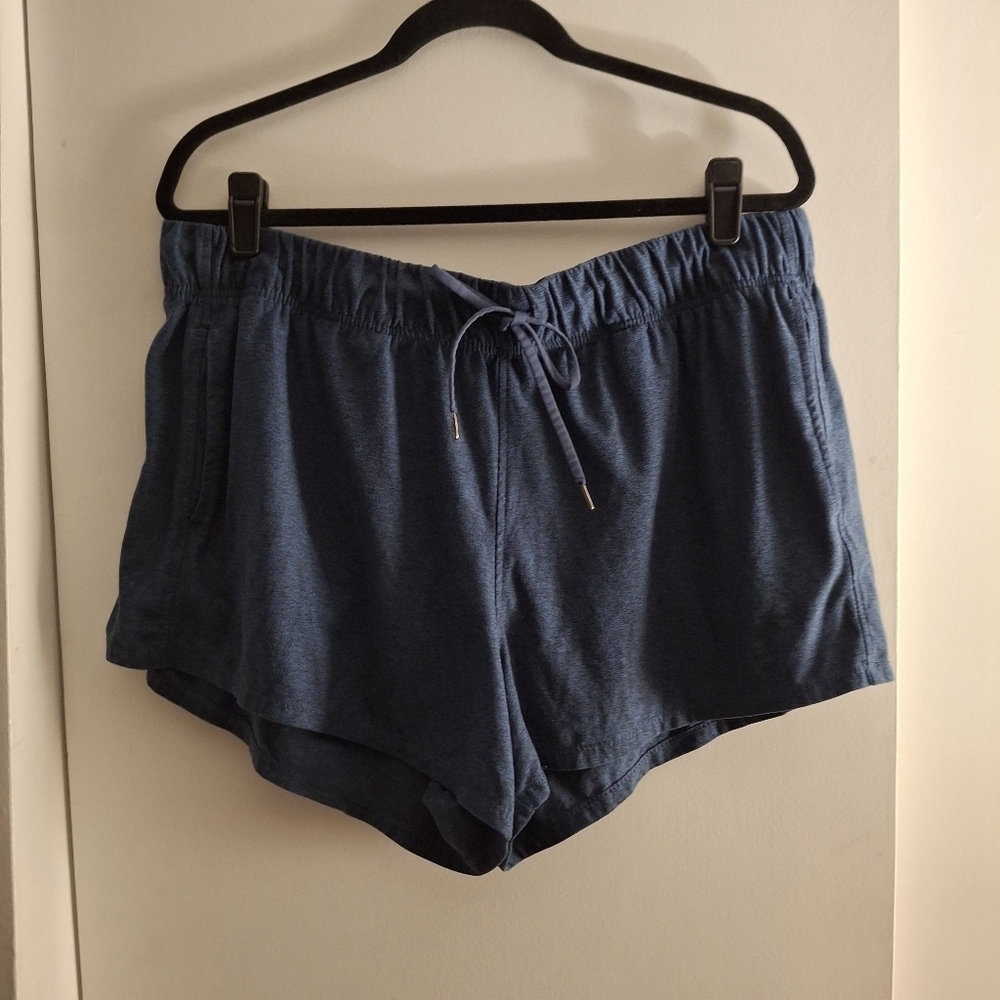 Athletic Works Women's Blue And Black Heathered Casual Shorts